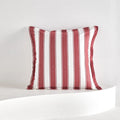 Red and White Checkered Pillow Cover | Velvet with Tassels, Cover Only | 18x18 in