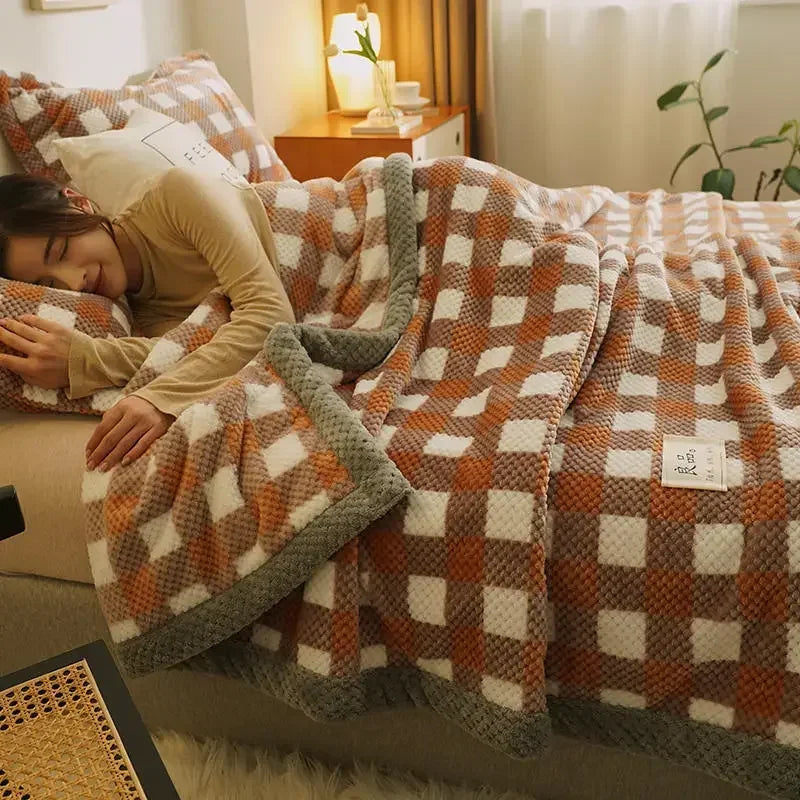 Chunky Chenille Knit Throw Blanket | Machine Washable