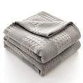 Cotton Waffle Throw Blanket | 100% Cotton, Breathable | 39x59 to 79x91 in