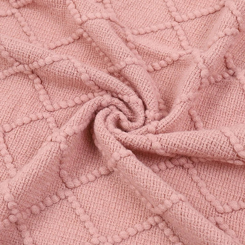 Textured Boho Knit Throw | Chunky Vintage Style