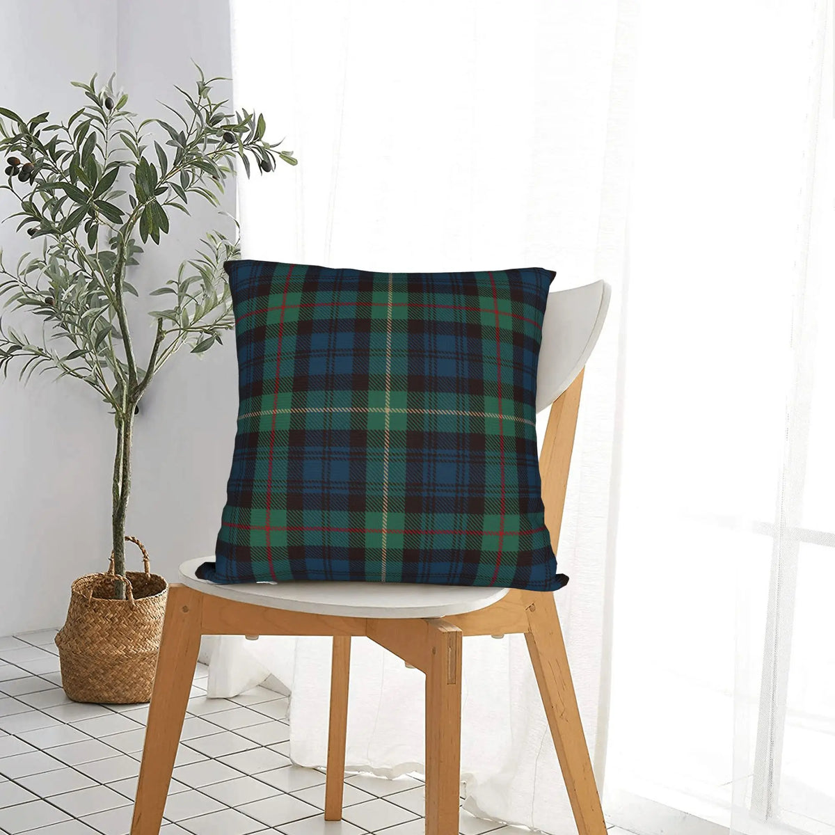 Black Watch Tartan Pillow Cover | Holiday Plaid, Cover Only | 12x12 to 20x20 in