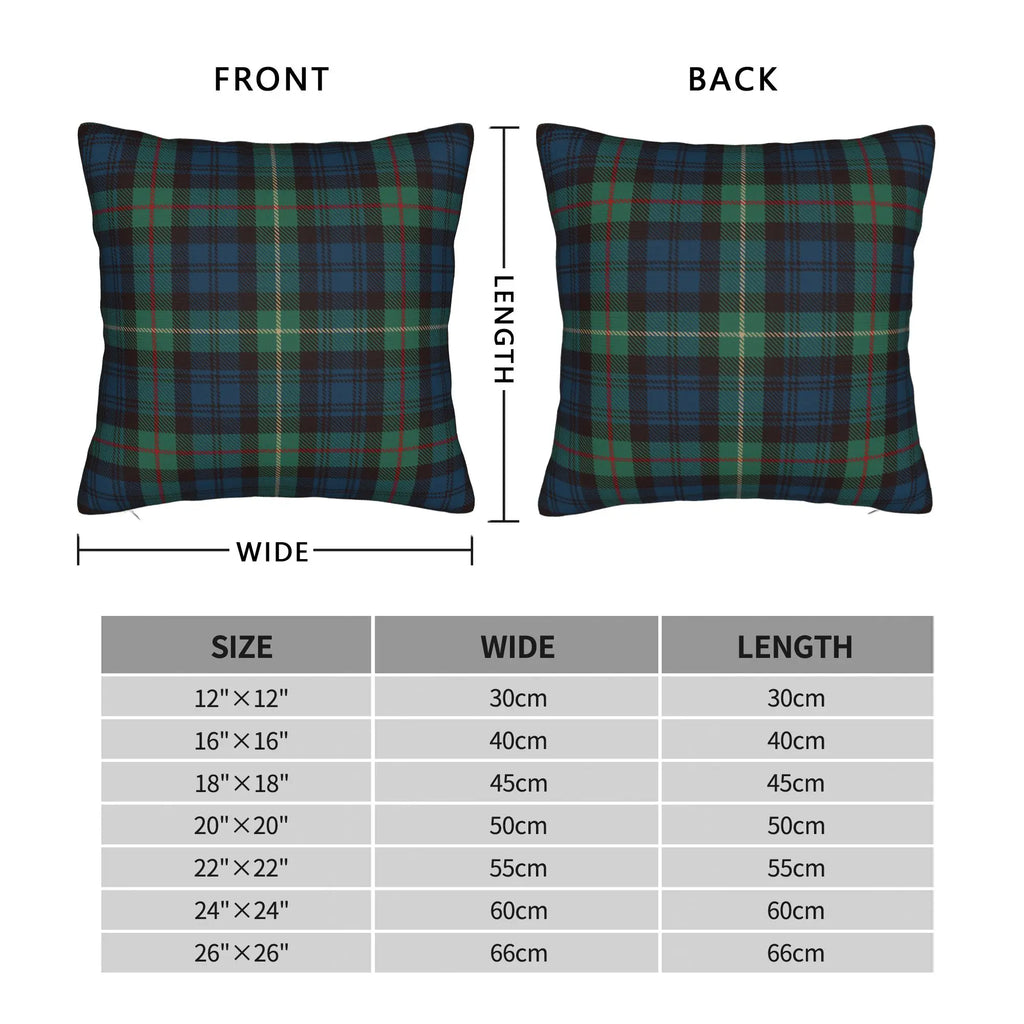 Black Watch Tartan Pillow Cover | Holiday Plaid, Cover Only | 12x12 to 20x20 in