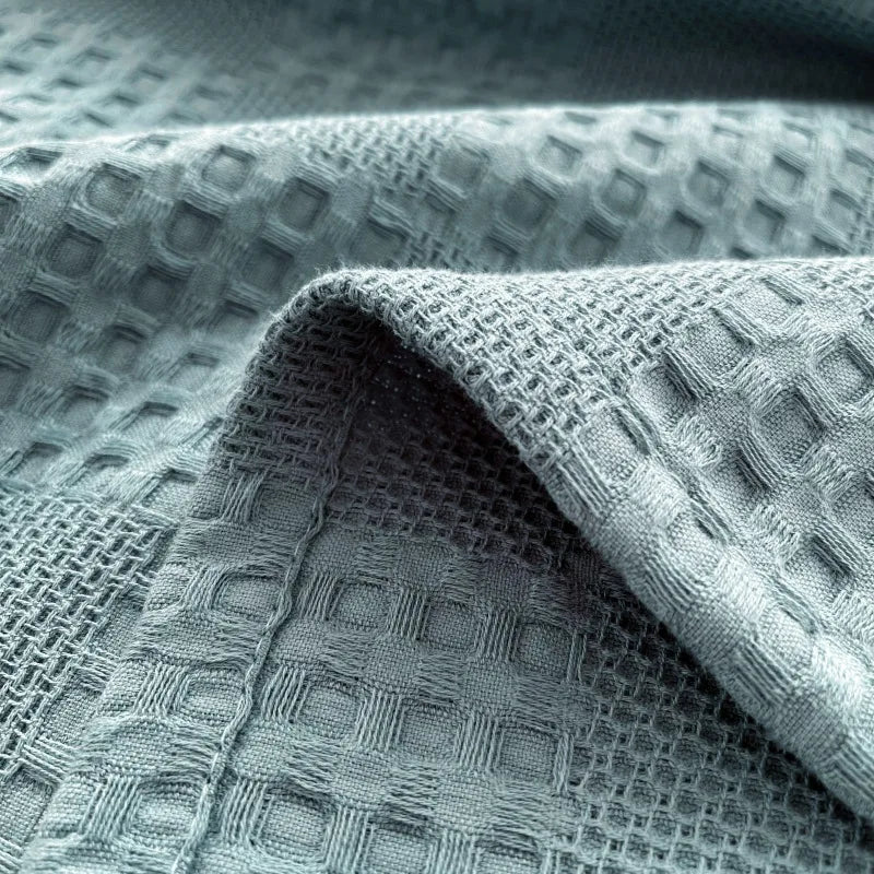 Cotton Waffle Throw Blanket | 100% Cotton, Breathable | 39x59 to 79x91 in