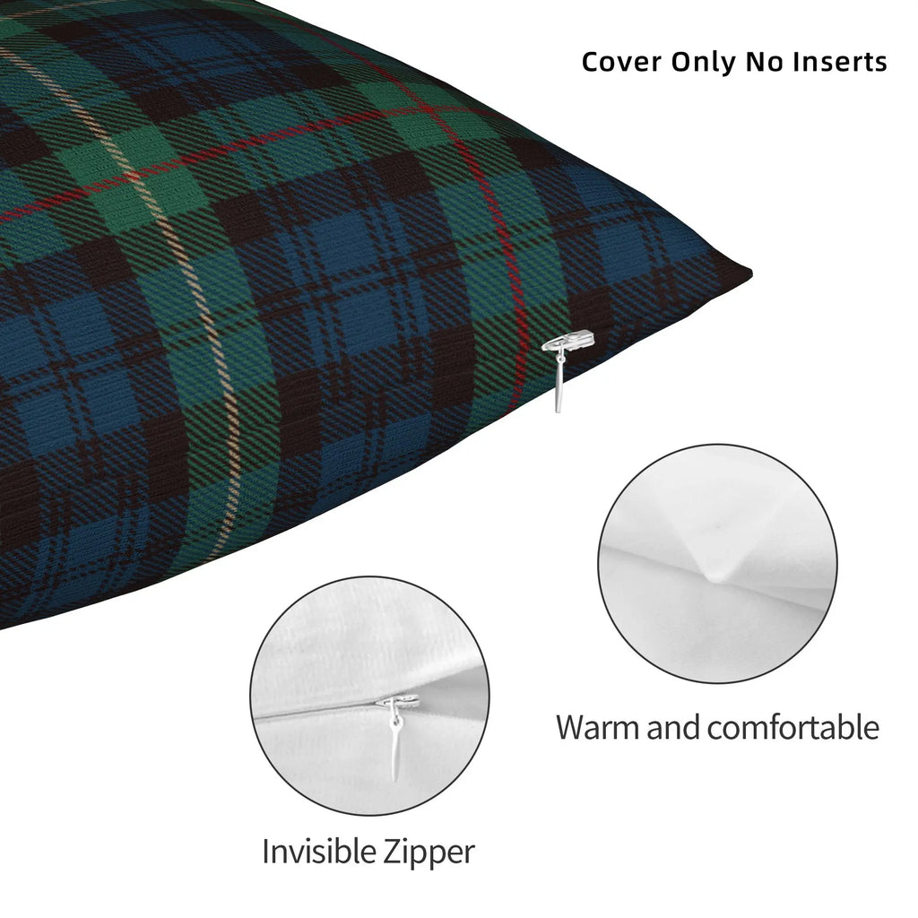 Black Watch Tartan Pillow Cover | Holiday Plaid, Cover Only | 12x12 to 20x20 in