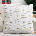 Knit Christmas Pillow Cover | Tree and Santa Designs, Cover Only | 18x18 in