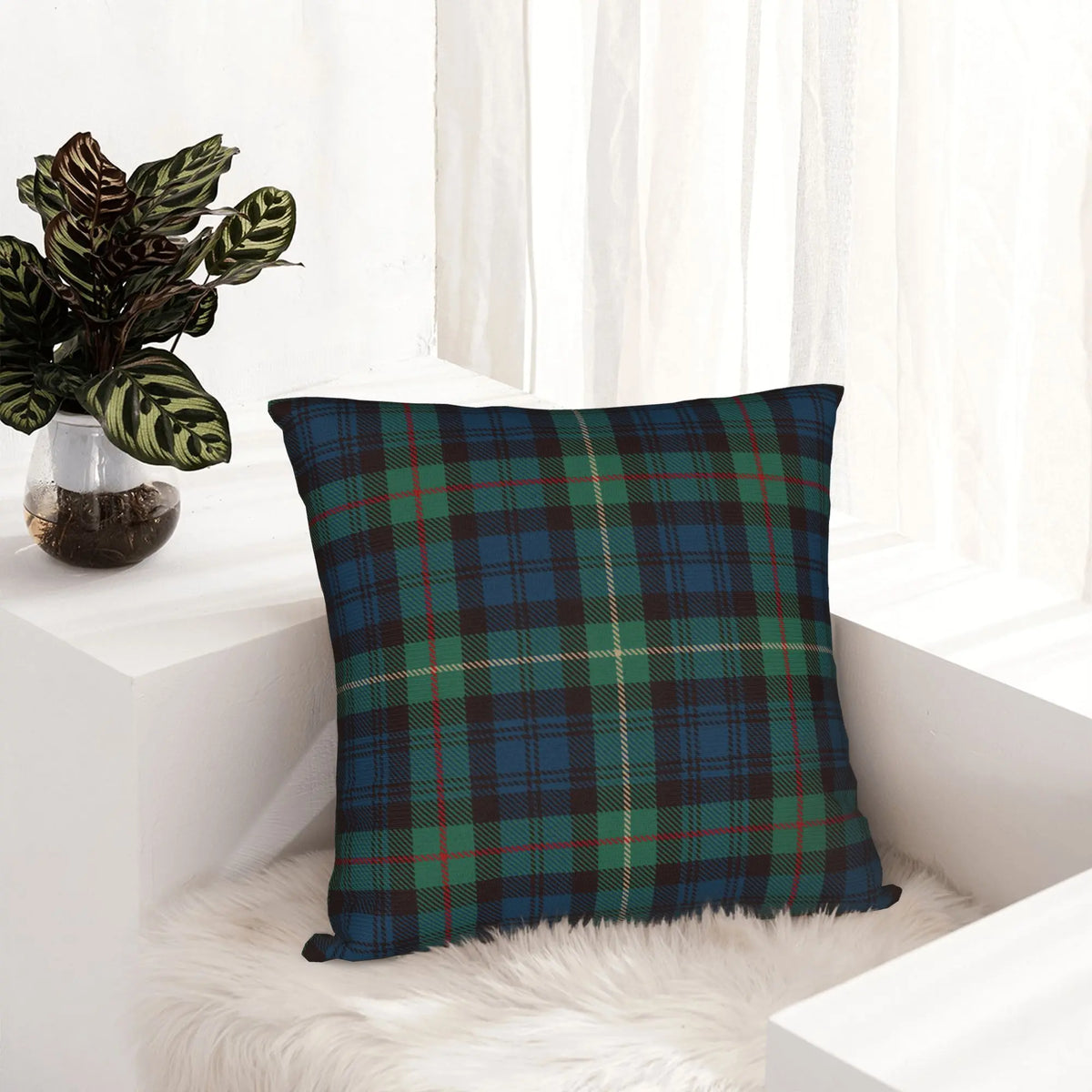 Black Watch Tartan Pillow Cover | Holiday Plaid, Cover Only | 12x12 to 20x20 in