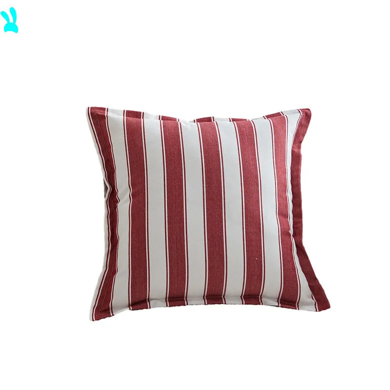 Red and White Checkered Pillow Cover | Velvet with Tassels, Cover Only | 18x18 in