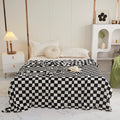 Checkerboard Throw Blanket | Black and White | 39x59 or 59x79 in