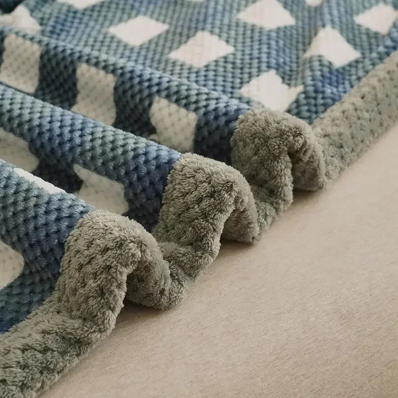 Chunky Chenille Knit Throw Blanket | Machine Washable