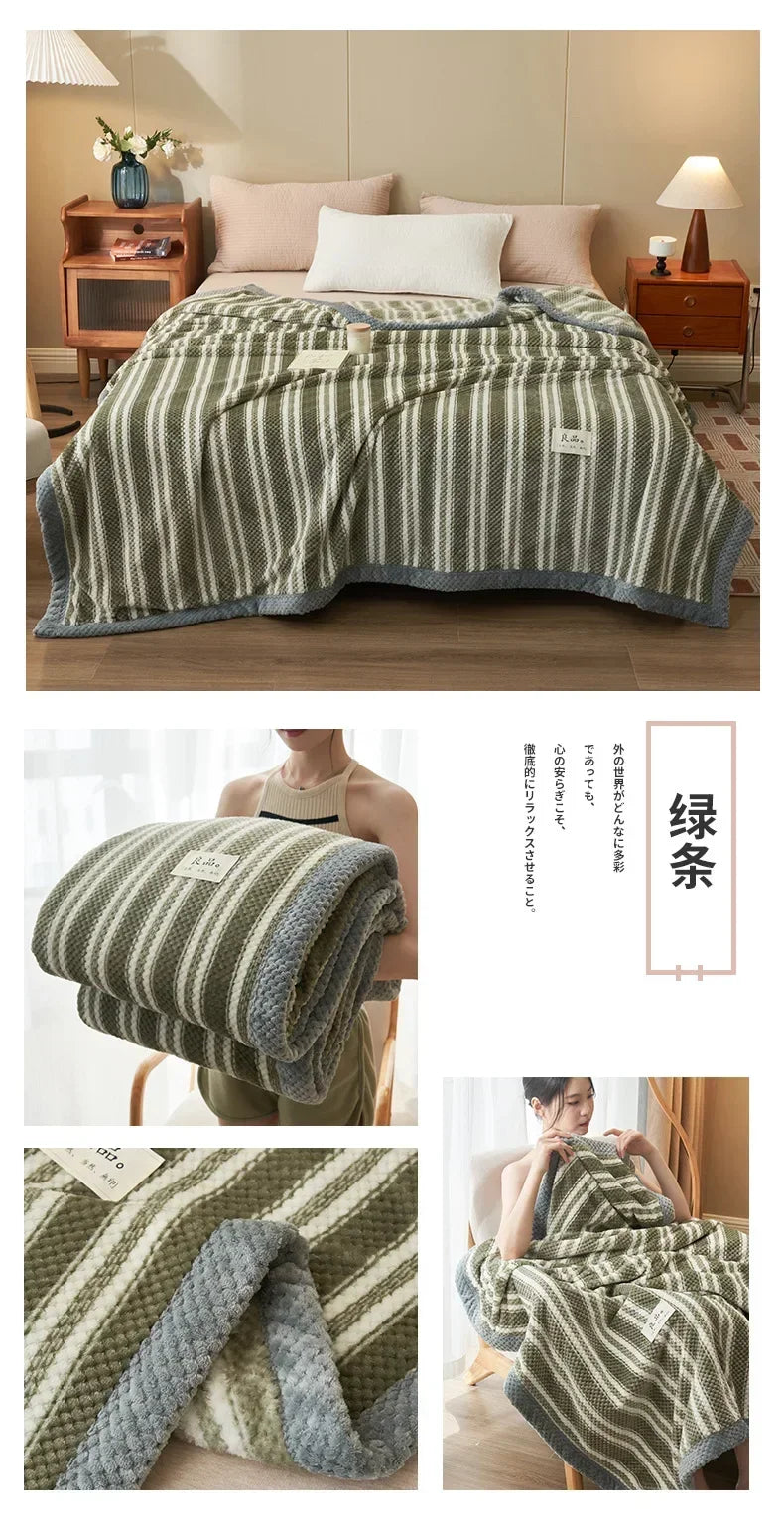 Chunky Chenille Knit Throw Blanket | Machine Washable