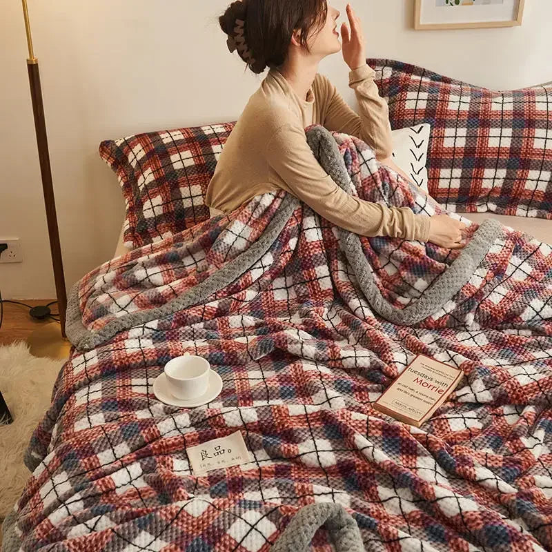 Chunky Chenille Knit Throw Blanket | Machine Washable