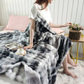 Charcoal gradient bubble faux fur throw (supplier photo)