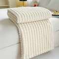 Plush Flannel Throw Blanket | Faux Rabbit Fur Feel, 8 Colors | 39x59 to 79x91 in
