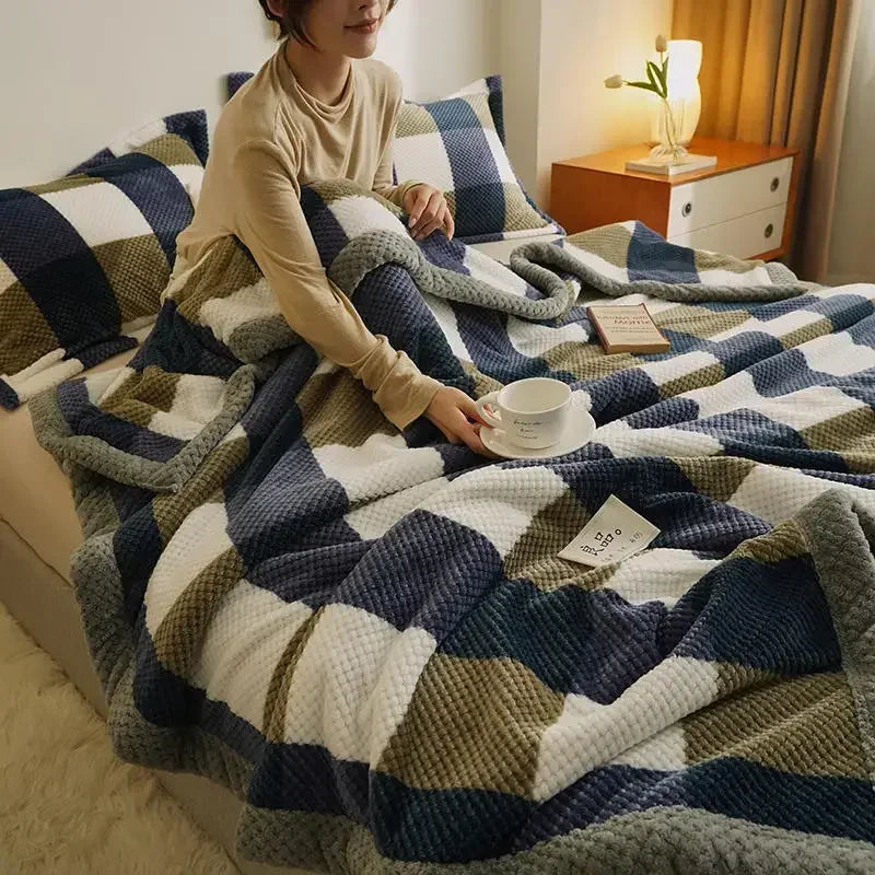 Chunky Chenille Knit Throw Blanket | Machine Washable