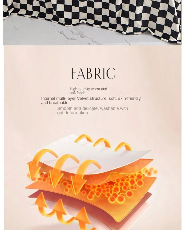 Checkerboard Throw Blanket | Black and White | 39x59 or 59x79 in