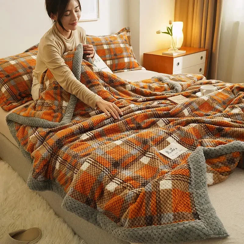 Chunky Chenille Knit Throw Blanket | Machine Washable