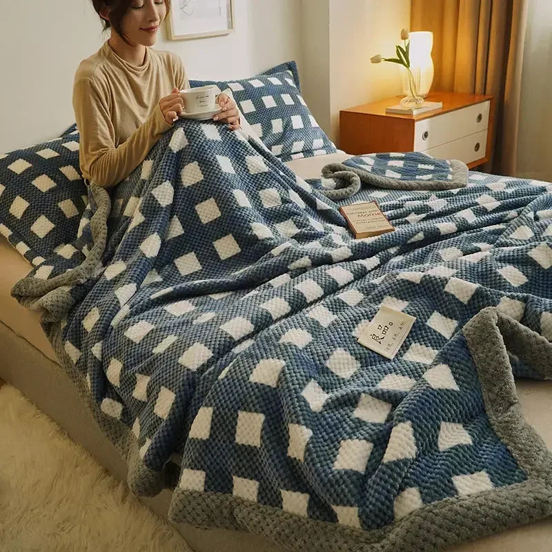 Chunky Chenille Knit Throw Blanket | Machine Washable