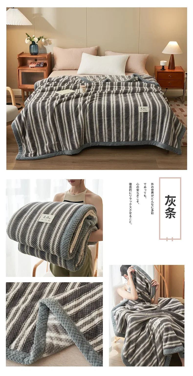 Chunky Chenille Knit Throw Blanket | Machine Washable