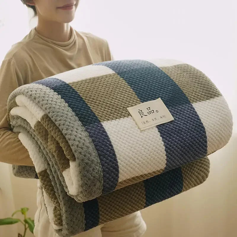 Chunky Chenille Knit Throw Blanket | Machine Washable