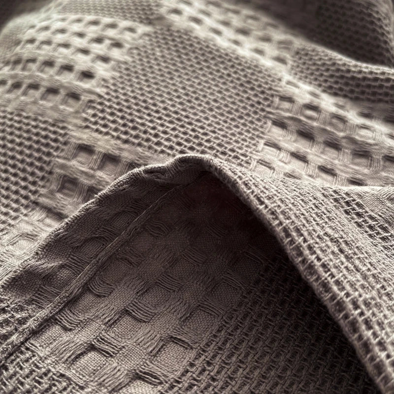 Cotton Waffle Throw Blanket | 100% Cotton, Breathable | 39x59 to 79x91 in