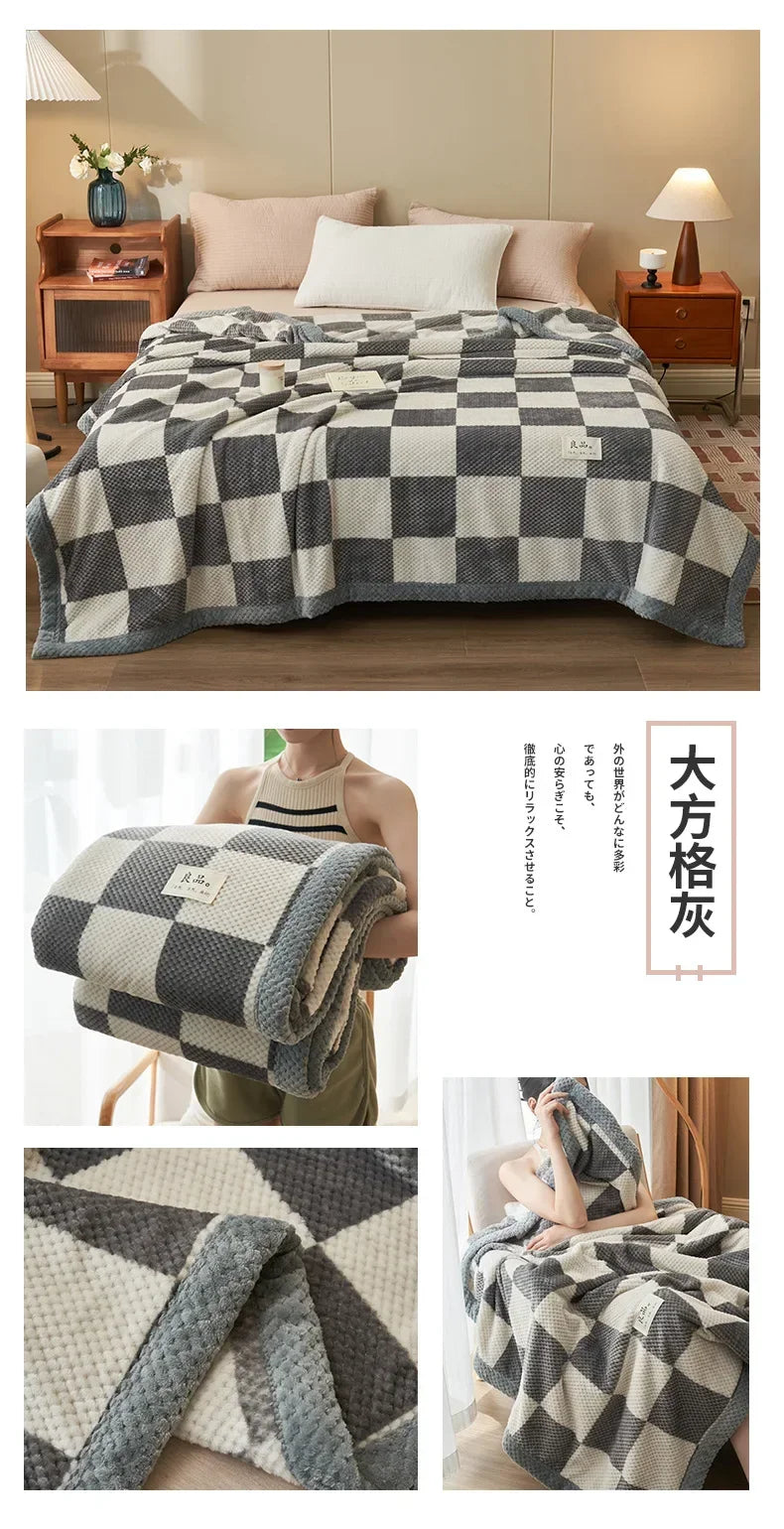 Chunky Chenille Knit Throw Blanket | Machine Washable