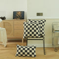 Checkered Fleece Pillow Covers, Set of 2 | Short Plush, Cover Only