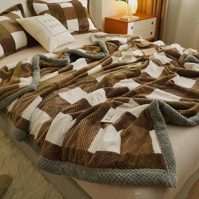 Chunky Chenille Knit Throw Blanket | Machine Washable