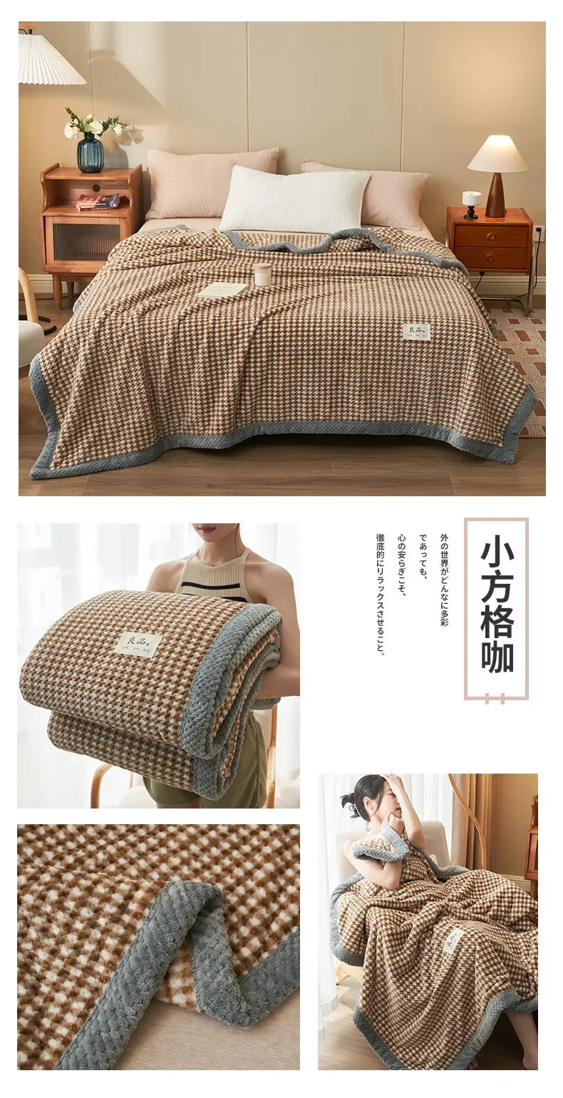 Chunky Chenille Knit Throw Blanket | Machine Washable