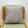 Light grey faux fur pillow cover, 18 x 18 in (supplier photo)