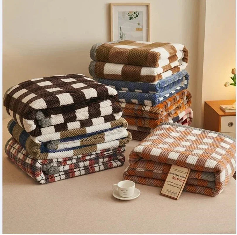 Chunky Chenille Knit Throw Blanket | Machine Washable
