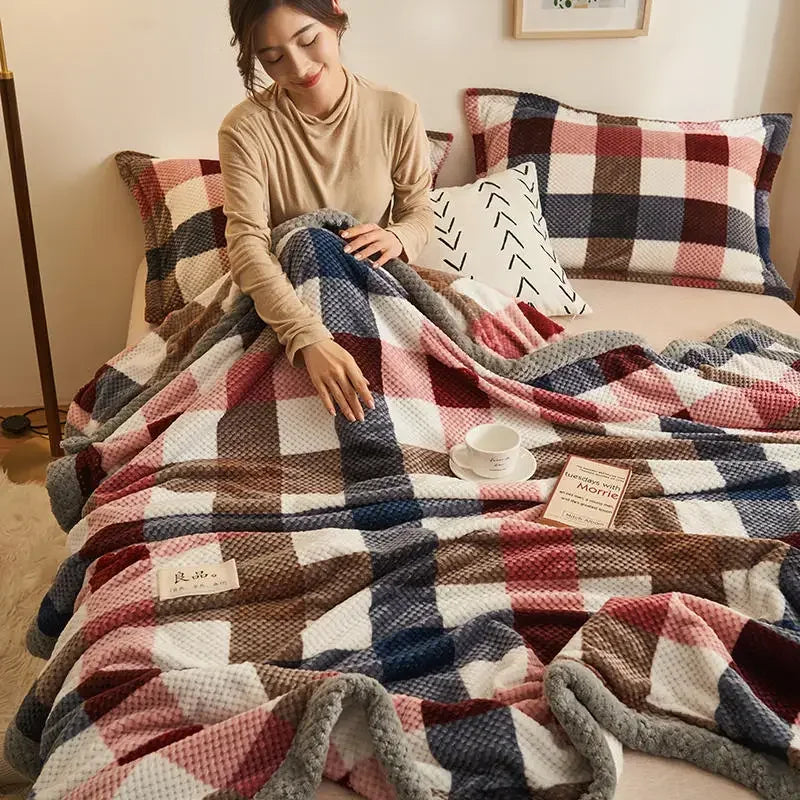 Chunky Chenille Knit Throw Blanket | Machine Washable