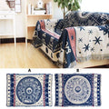 Retro Plaid Woven Throw | Cotton-Linen Blend | 35x35 to 51x71 in